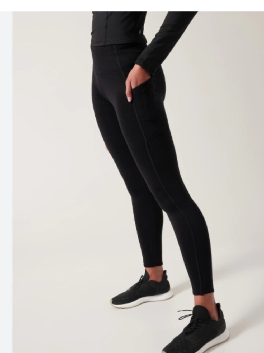 ATHLETA Altitude Tight in Polartec Power Stretch Black Size Small